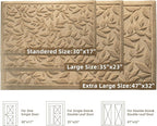 Beige Leaves Outdoor Indoor Entrance Door mat, Absorbent Durable Heavy Duty - Image 3