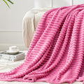 BEDELITE Fleece Blanket Twin Size – 3D Ribbed Jacquard Soft and Warm Decorative by BEDELITE