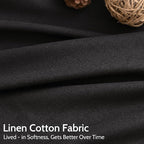 Nanspring Vintage Black Linen Curtains 84 Inch Length 2 Panels Set - Image 4
