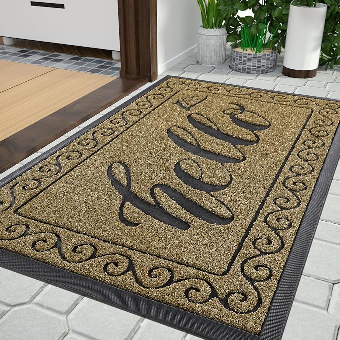 Yimobra Welcome Mats for Front Door 29.5x17, Heavy Duty Waterproof Outdoor Door by Yimobra