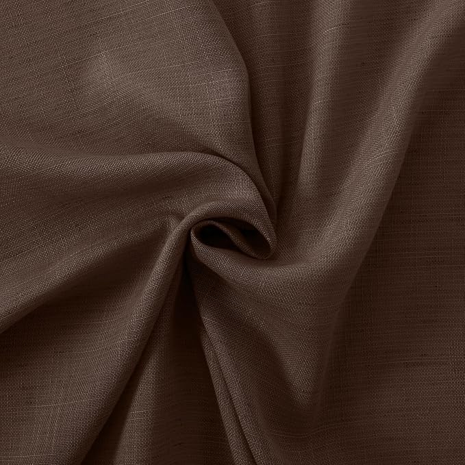 BGment Brown Linen Curtains 72 Inches Long - Image 9