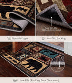 YIHOUSE Washable Entryway Rug, 2x3 Rustic Cabin Area Rug, Non-Slip Indoor Door - Image 4