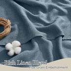RYB HOME Kitchen Curtains, 30 inches Long Linen Rod Pocket Semi Sheer Cuartins - Image 4