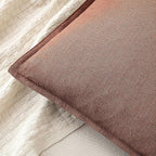 MIULEE Decorative Linen Euro Sham Pillow Covers 24x24 Rust Red Boho Farmhouse - Image 2