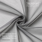 Simplebrand Grey Sheer Curtains 63 Inch Length 2 Panels, Rod Pocket Solid Color - Image 7