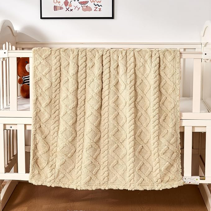 Sherpa Fleece Baby Blanket, Ultra Soft Fluffy Premium Baby Blankets by Yurhap