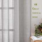 NICETOWN Charcoal Grey Linen Curtains - Image 3