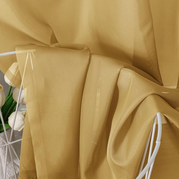 Chyhomenyc Gold Sheer Valances for Windows - Image 6
