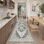 Madane Runner Rug 2'6''x8' Kitchen Runner, Hallway Runner Printed Vintage - Image 5