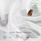 NICETOWN Ivory Sheer Curtains Extra Long 135 inch Length - Image 5