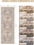 4x10 Runner Rug, Washable Hallway Runner Rug - Image 2