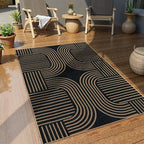 Lahome Enfys Modern Geometric Outdoor Easy Jute Rug, 3x5 Indoor Outdoor Rugs - Image 3