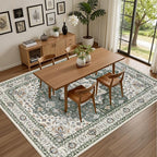 Area Rugs 9x12 Living Room Rug: Washable Rug Soft Vintage Boho Medallion Carpet - Image 5