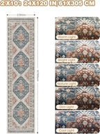 Runner Rug 2x10, Ultra-Thin Kitchen Rugs Non Slip Washable Rugs - Image 2