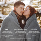 Bedsure GentleSoft Fleece Blanket Twin Size Grey - Image 4