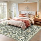 AMADA HOMEFURNISHING 10x14 Washable Area Rug, Low-Profile Large Area Rug - Image 2