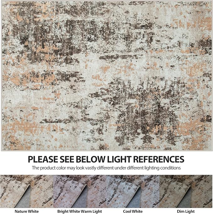 10x14 Area Rugs for Living Room Rug Washable: Abstract Large Rug Indoor Modern - Image 6