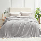 Snuggle Sac Oversized Bedding Blanket Grey Color Twin XL, Super Soft Warm - Image 2