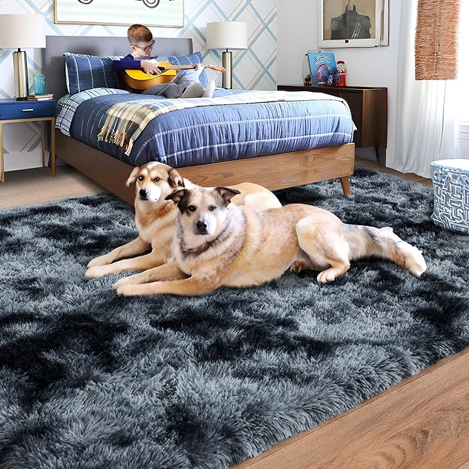 Rugs for Living Room 6x9, Soft Shaggy Modern Shag Area Rug for Bedroom - Image 3