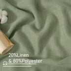 LAMIT Sage Green 80 inch Linen Curtains - Image 2