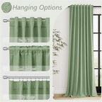 Guken 100% Blackout Linen Curtains 102 Inch Length 2 Panels Set - Image 6