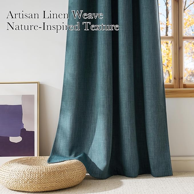 NICETOWN Greyish Blue Blackout Curtains 84 inches Long - Image 3