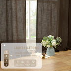 LAMIT Sheer Linen Curtains 63 Inch - Image 4