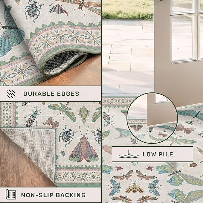 Hazo Haus Washable Boho Bathroom Rug 2x3, Small Throw Rugs - Image 5