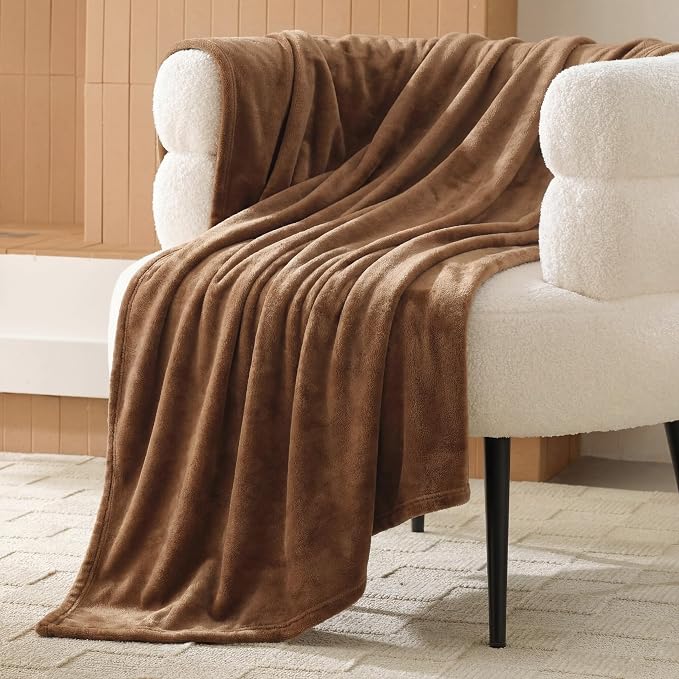 Bedsure GentleSoft Orange Throw Blanket - Image 2