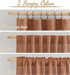NICETOWN Linen Caramel Curtains & Drapes Privacy - Image 3