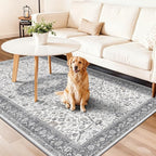 Hallway 4x8 Washable Runner Rug: Oriental Stain Resistant Entryway Kitchen Rug - Image 4