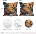 Rustic William Morris Inspired Autumn Forest Decor Throw Pillow Covers 18x18 - Image 2