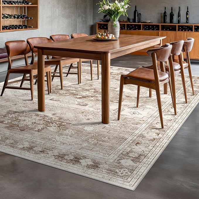 Washable Farmhouse Living Room Rug, 9x12 Area Rugs - Image 5
