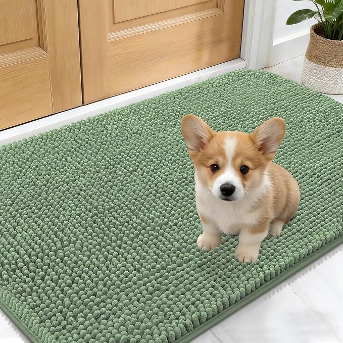 OLANLY Dog Door Mat for Muddy Paws 24x16, Absorbs Moisture and Dirt, Absorbent by OLANLY