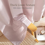 NICETOWN Linen Blush Pink Curtains - Image 4