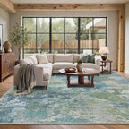 Area Rugs 9x12 for Living Room Bedroom, Modern Abstract Machine Washable Rug - Image 3