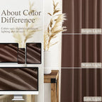 Mocha Mousse Curtains 84 Inch Length 2 Panels Set Back Tab Rod Pocke tLinen - Image 3