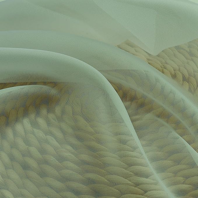OWENIE Sheer Curtains Living Room 54 inches Long, Rod Pocket Curtain Sheers - Image 5