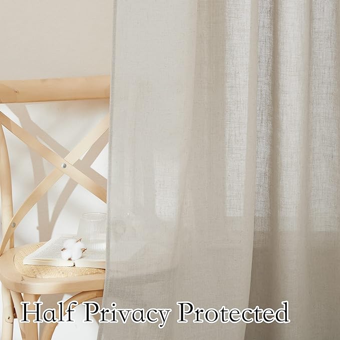 RYB HOME Sheer Curtains 95 inches Long - Image 5