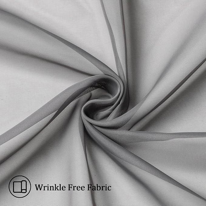 Aiyufeng Elegant Voile 120" Sheer Window Curtains - Image 6