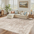 Madane 5x7 Area Rugs for Living Room, Washable Vintage Natural Rug by Madane