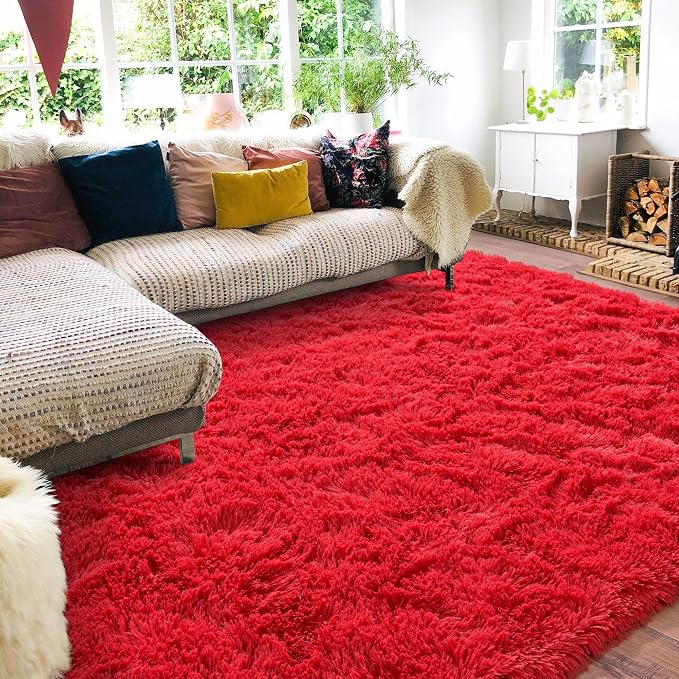 Rugs for Living Room 6x9, Soft Shaggy Modern Shag Area Rug for Bedroom - Image 2