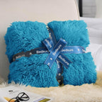 Bedsure GentleSoft Fluffy Bright Blue Blankets Queen Size - Image 7