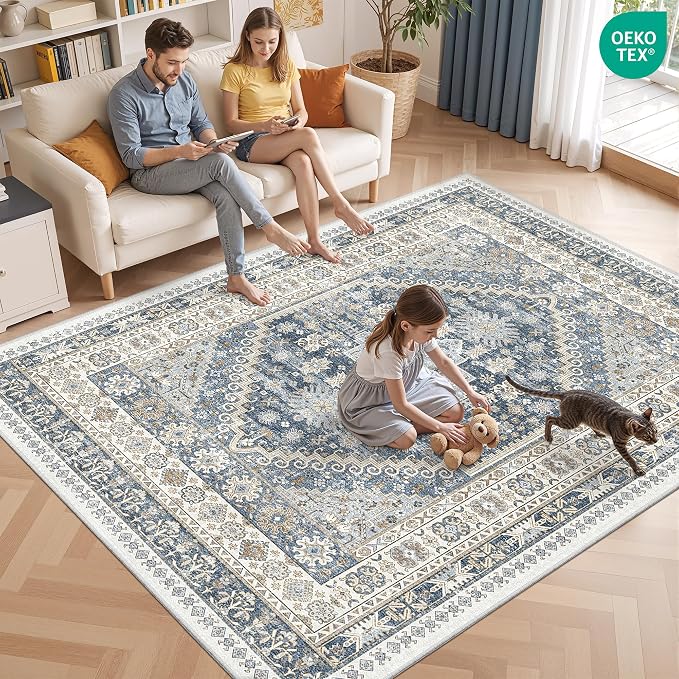 3x5 Washable Area Rug for Entryway, Kitchen Rugs Non Slip for Dining Room - Image 9