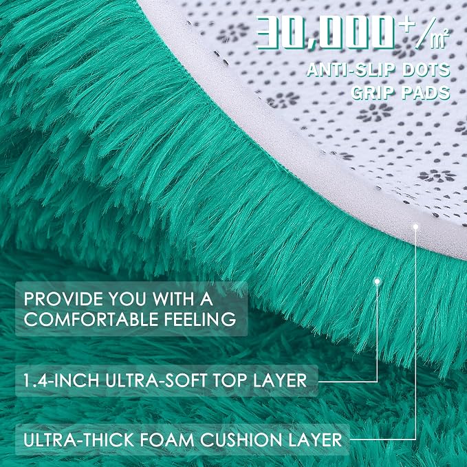 OLANLY Area Rugs for Living Room Bedroom, Machine Washable 4x5.9 ft Soft Fluffy - Image 9