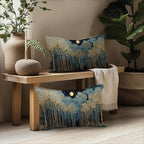 Rustic William Morris Inspired Forest Green Moon Decor Pillow Covers 12x20 Set - Image 5