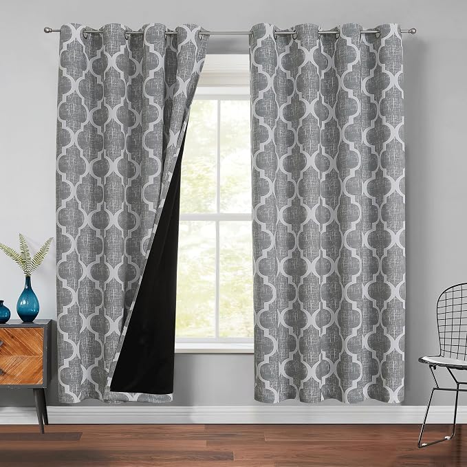 Beauoop 100% Blackout Curtains 72 Inches Long 2 Panels by Beauoop