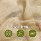 NICETOWN Sheer Curtains Flax Texture 84 inch Length, Grommet Semi Sheer Window - Image 5