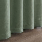 Chyhomenyc Sage Green Valance for Windows, Light Filtering Faux Linen Solid - Image 4