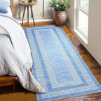 GarveeHome 2x6 Modern Bordered Runner Rug Soft Non Slip Washable Floor Carpet - Image 2